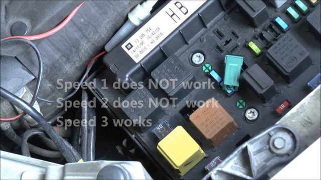Engine cooling fan relays and fuses - test - Opel/Vauxhall Astra H, Zafira B P1481, P1482, P1483 смотреть онлайн