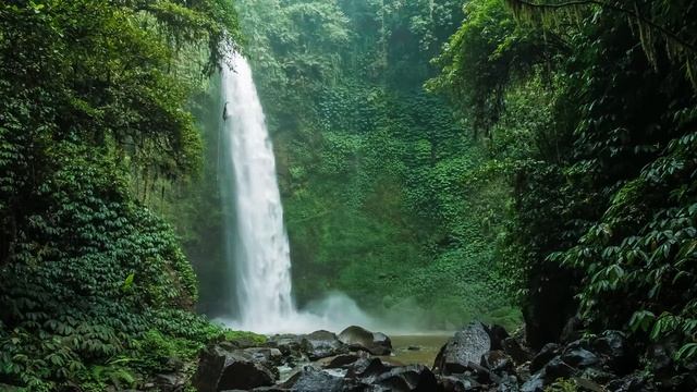 Relaxing and Beautiful Music ? Heavenly Harp Music ? 4k Waterfall Relaxation Video смотреть онлайн