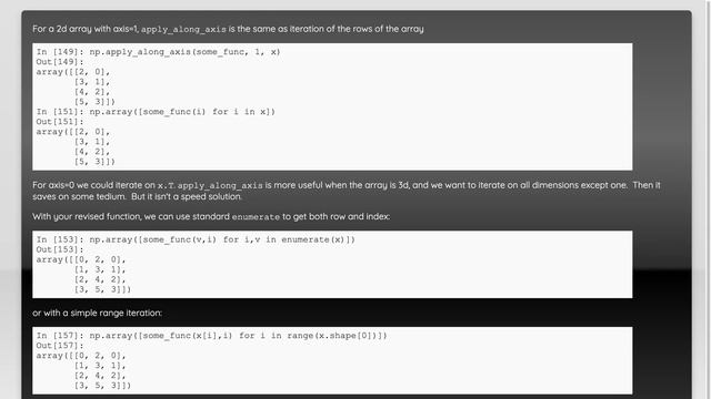 Numpy Apply Along Axis and Get Row Index смотреть онлайн