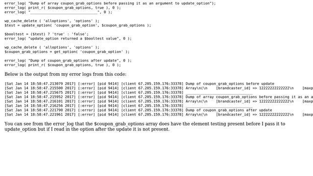 Wordpress: update_option is not working! смотреть онлайн