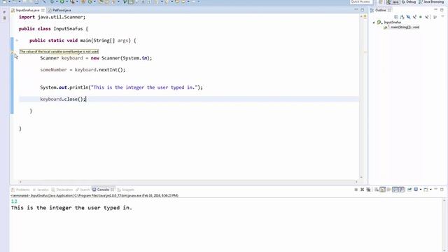 CIS 180 - Examples of User Input with a Scanner смотреть онлайн