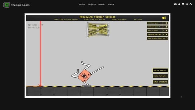 НЕЙРОСЕТЬ учится БЕГАТЬ (Создатель Существ) [Перевод Code Bullet] смотреть онлайн