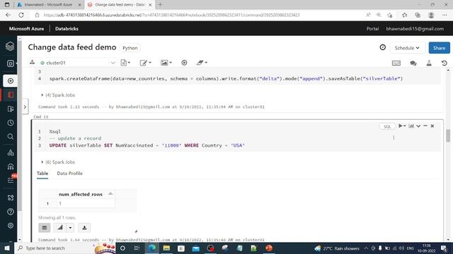 34. Change Data Feed Demo 02 смотреть онлайн