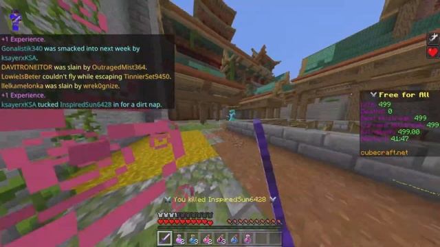 CubeCraft FFA 600 Killstreak смотреть онлайн