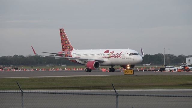 INDONESIAN AIRCRAFT IN FLORIDA?! RARE BATIK AIR AIRBUS A320s AT MELBOURNE ORLANDO INT'L AIRPORT