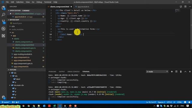 04- Works with Data Binding in Angular 5 смотреть онлайн