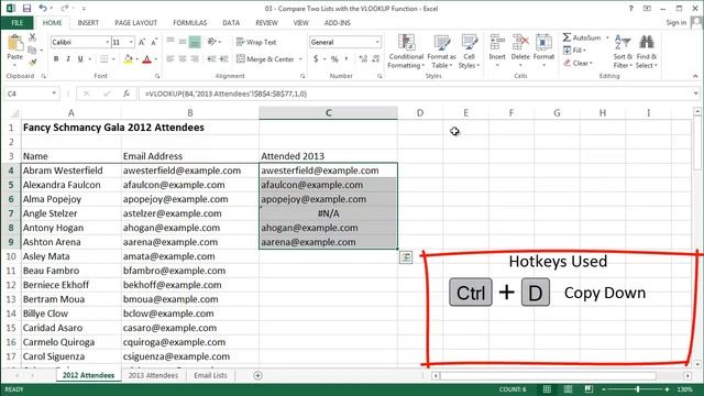 Excel - Compare Two Lists with the VLOOKUP Function смотреть онлайн