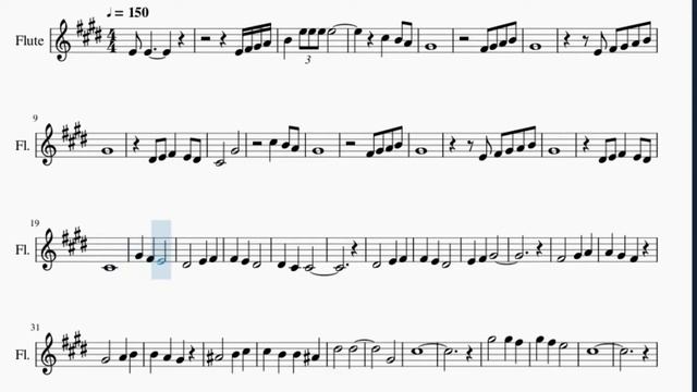 Flute Sheet Music: How to play Main Theme (Super Smash Bros Brawl) by Nobuo Uematsu смотреть онлайн