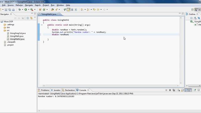 Java Tutorial - Working with Math Class 2 смотреть онлайн
