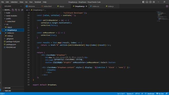 A smiple Dropdown Project. Codingninja React Skill test смотреть онлайн