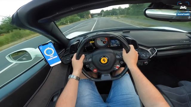FERRARI 458 Spider REVIEW on AUTOBAHN [NO SPEED LIMIT] by AutoTopNL смотреть онлайн