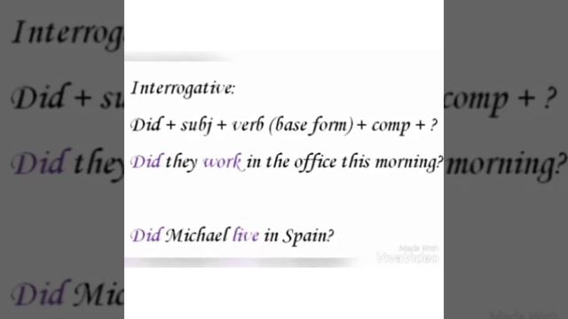 Past simple / pasado simple смотреть онлайн