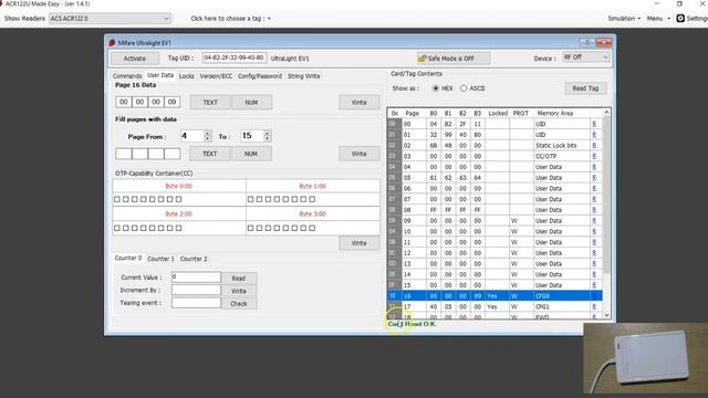 Understand Mifare Ultralight EV1 With ACR122u - Part 4
