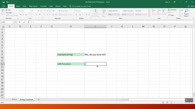 MS Excel Tutorial for Beginners : String Functions - Left смотреть онлайн