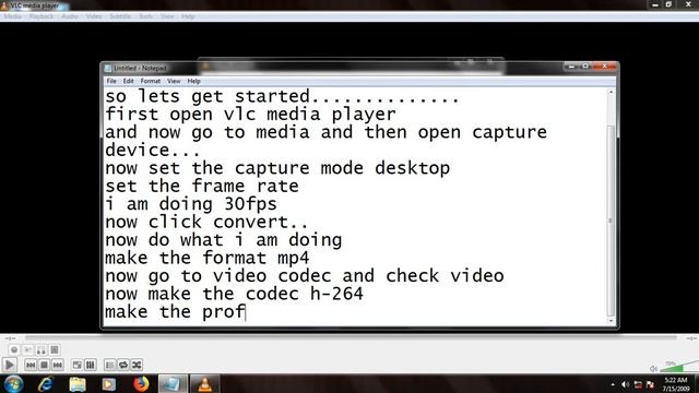 HOW TO RECORD DESKTOP SCREEN USING VLC MEDIA PLAYER! смотреть онлайн