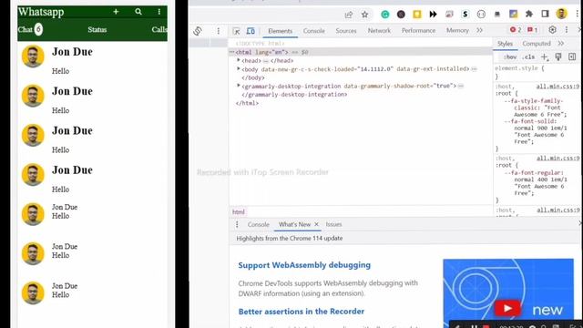 Whatsapp ui clone using html css Font Awesome смотреть онлайн