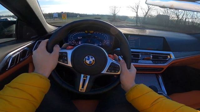 BMW M4 Competition Cabrio M XDrive POV Test Drive + Acceleration 0-200 Km/h