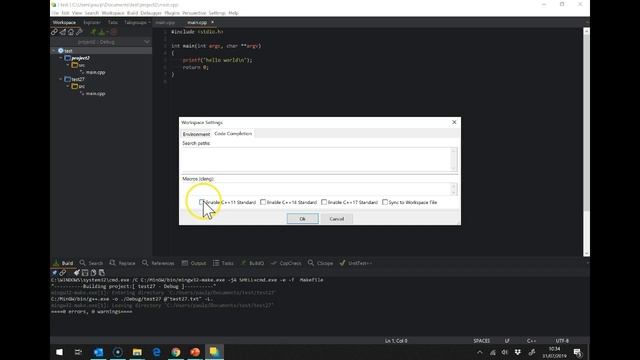 Setting up Codelite - Extra settings смотреть онлайн