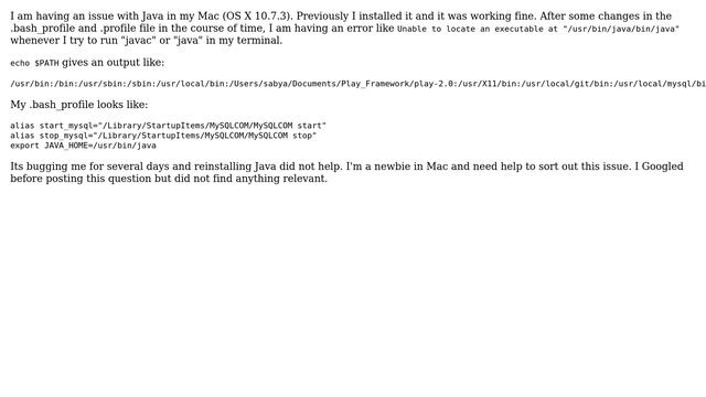 Apple: Unable to locate an executable at "/usr/bin/java/bin/java" смотреть онлайн