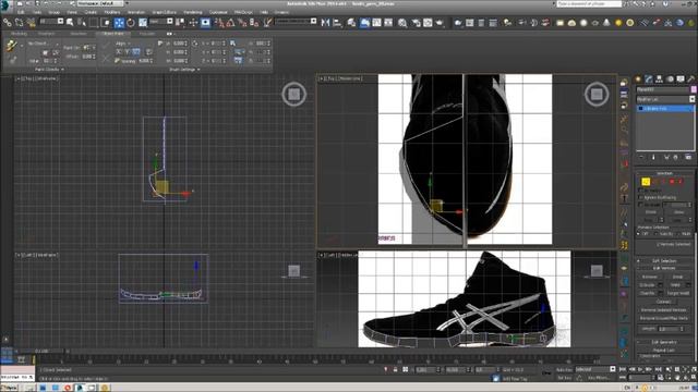 3D Max моделирование кроссовка (3D Max Create Boots)