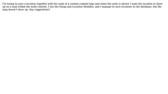 Drupal: How to show a map within a node using gmap and location modules? смотреть онлайн