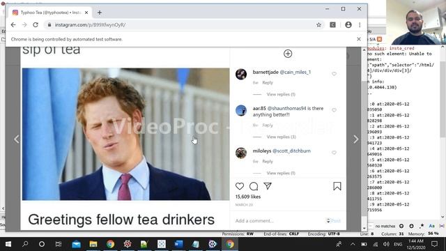 Selenium data extraction of Instagram comments using Python смотреть онлайн