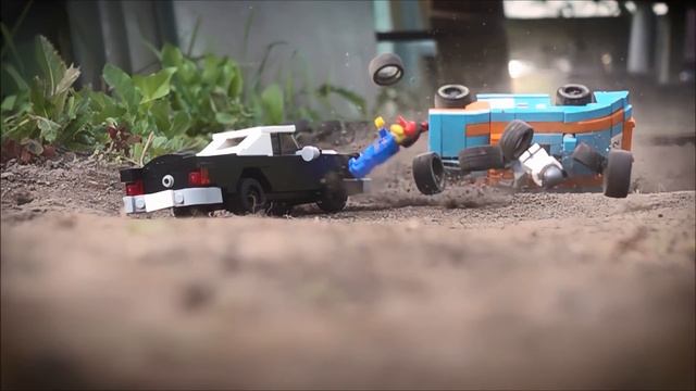 LEGO 1970 Sportscars MOC Crash Compilation 1000fps