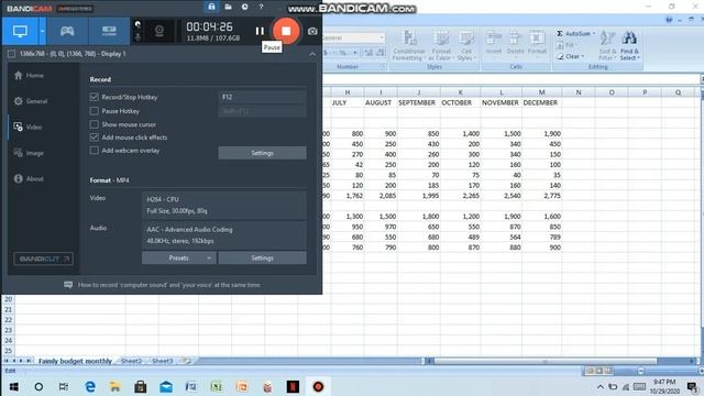 EXCEL(AUTO,MANUAL.SUM,AVE,MAX,MIN,COUNTS) смотреть онлайн