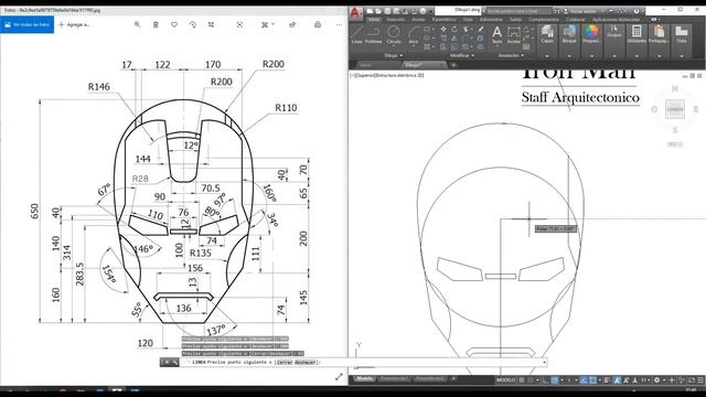 IRON MAN en Autocad 2020 .- STAFF ARQUITECTONICO смотреть онлайн