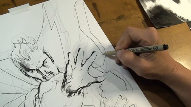 Jim Lee drawing Doctor Strange смотреть онлайн