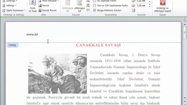 Word - Üst Bilgi ve Alt Bilgi Ekleme смотреть онлайн
