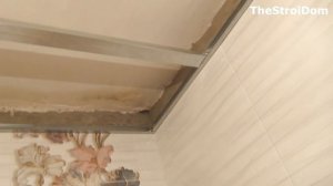 █ Потолок в ВАННОЙ. За 15 минут все ПОДСКАЗКИ  / монтаж панелей ПВХ / Ceiling