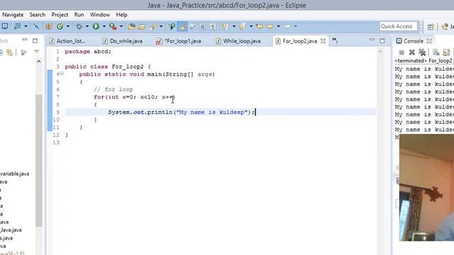 14 for loop in Java смотреть онлайн