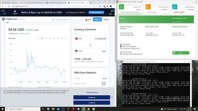 FIRO Mining on FiroPoW - BetterHash (New Algorithm w/ 1.07G Difficulty) смотреть онлайн