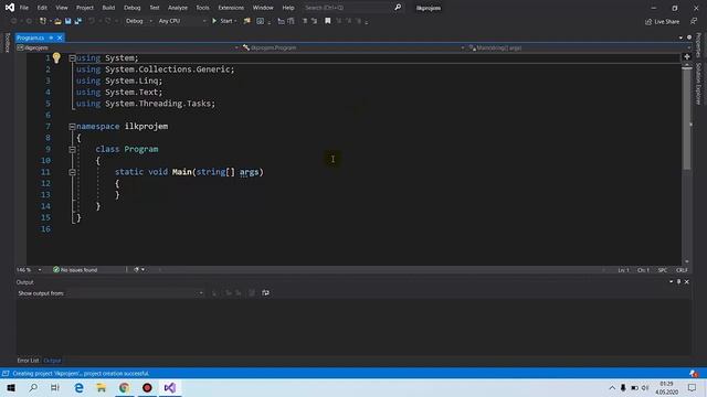 C# CONSOLE DERSLERİ 2 - İlk Projenin Oluşturulması " Merhaba Dünya " - Visual Studio 2019 Kulumu смотреть онлайн