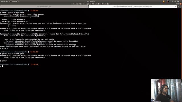 Java Live Coding : Thread Creation Using Runnable Interface смотреть онлайн