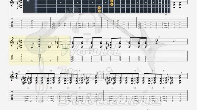 Foo Fighters Wattershed GUITAR 2 TAB смотреть онлайн