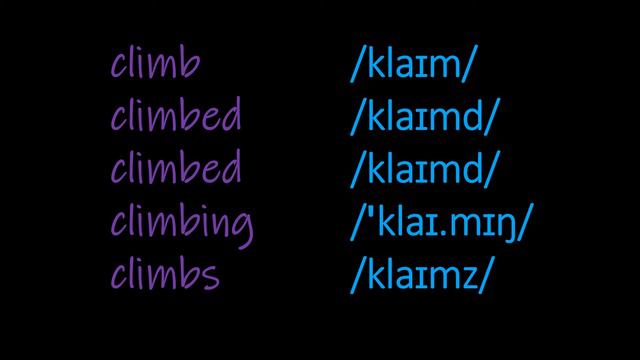 How to pronounce CLIMB (+ climbed, climbing, climbs) in English #Verbs смотреть онлайн