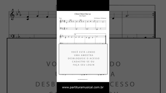 Chim Chim Cher ee (Piano) Partitura - Sheet Music смотреть онлайн