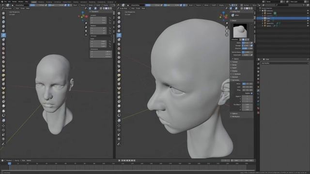 Blender 3D Sculpting With Your Mouse 3: Face Sculpting_ Part 3 블렌더 3d