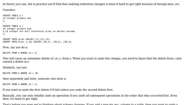 Databases: Is it possible to build an UNDO framework for postgres? (2 Solutions!!) смотреть онлайн