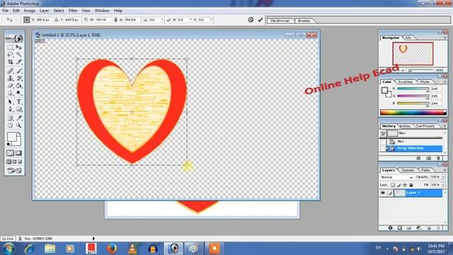 How to create a heart/love/dil png on ms paint & photoshop. смотреть онлайн