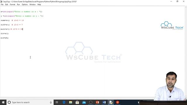 Python program for performing Arithmetic Operations | Python Programs in Hindi #10 смотреть онлайн