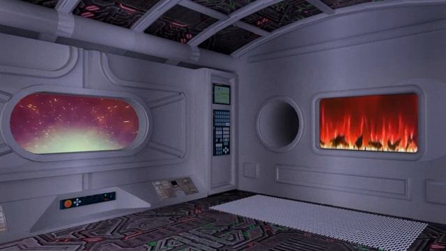 Три часа на космическом корабле с горящим камином |  Фантастическая идея | Электронный звук камина