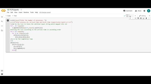 FCFS | FCFS CPU SHEDULING | FIRSTCOMEFIRSTSERVE CPU SHEDULING PROGRAM | FCFS PROGRAM IN PYTHON смотреть онлайн
