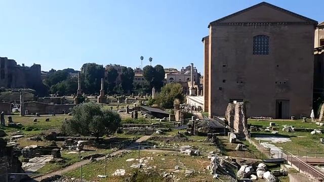 Рим Римский форум - панорама Roma Forum Romanum смотреть онлайн