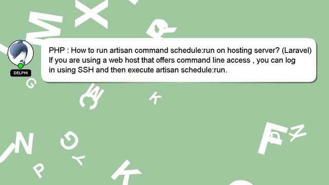PHP : How to run artisan command schedule:run on hosting server? (Laravel) смотреть онлайн