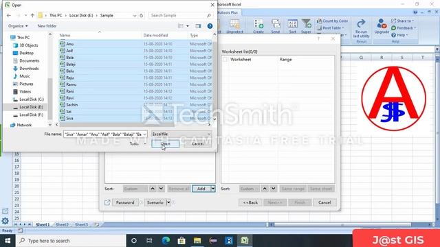 How To Combine Multiple Excel Files Into One Sheet || In Telugu 2020 || Jast GIS смотреть онлайн