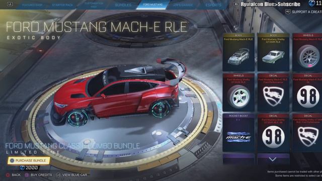 Rocket League Item Shop 🚀[ FORD MUSTANG 🐴BUNDLE!]|Ryufalcon Blue смотреть онлайн