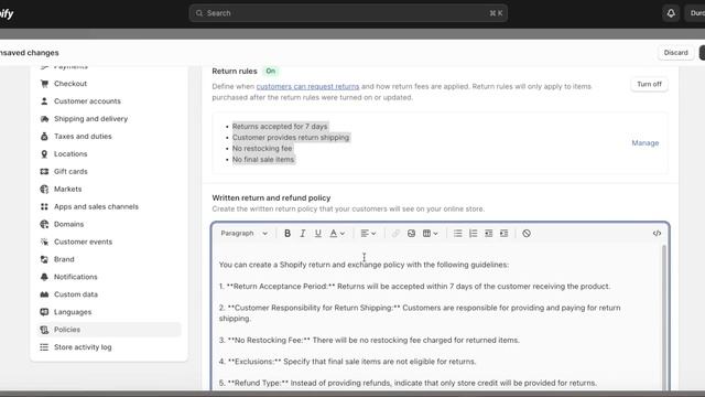How to Add Policies to Shopify Store (2023) Step by Step смотреть онлайн